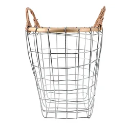 Woven Basket Iron Wire Storage Basket Sundries Storage Basket Bedroom Organizer