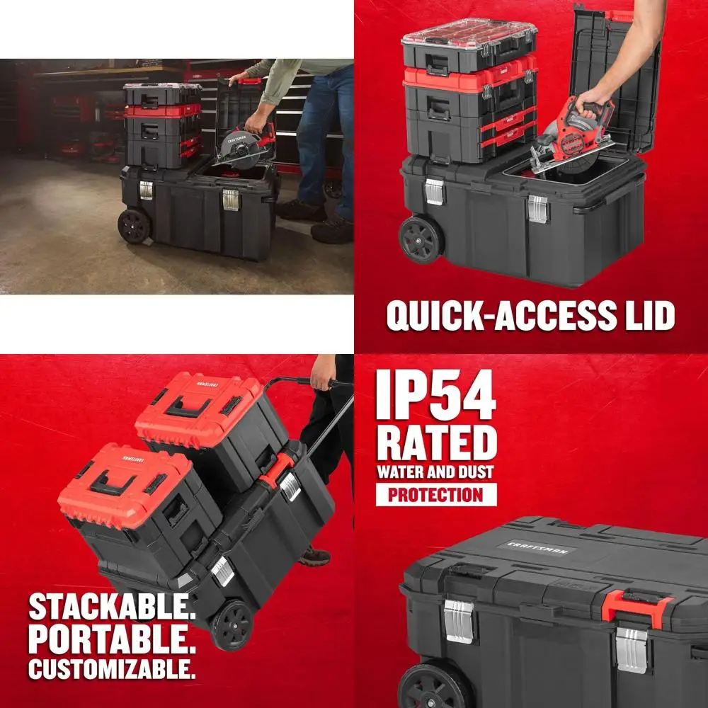 

VERSASTACK 30L Large Rolling Tool Storage Chest with Quick Access