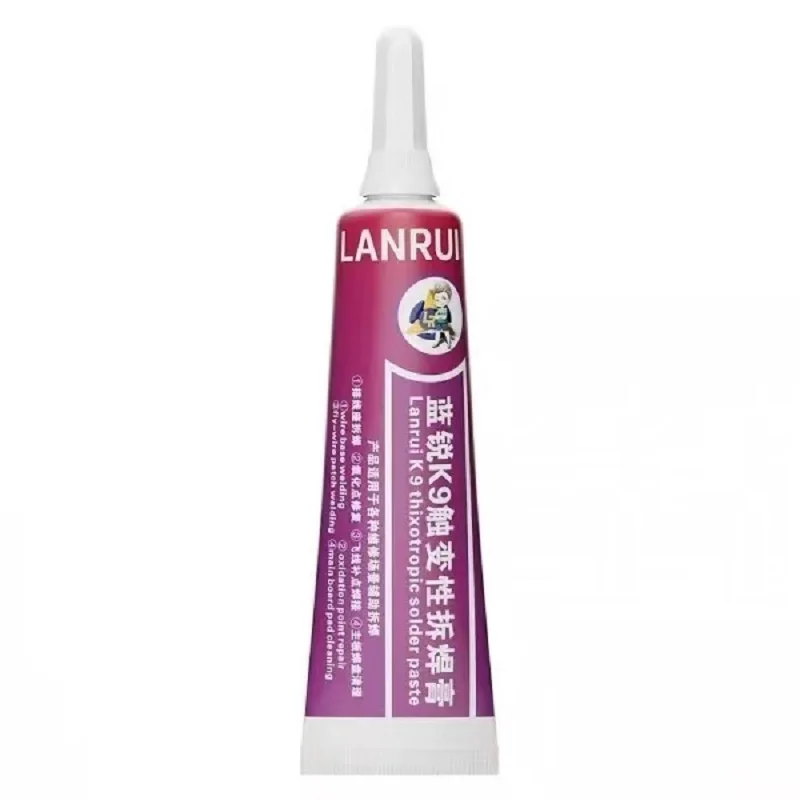 Lanrui K9 15ml Pasta di insolforizzazione Thixotropic De per linea di volo con impronte digitali/supporto batteria/riparazione di saldatura con