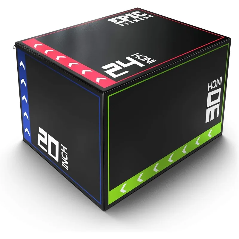 

3-in-1 Foam Plyometric Jump Box - High-Density EPE Foam Core - Non-Slip & Easy-to-Clean PVC Leather Cover