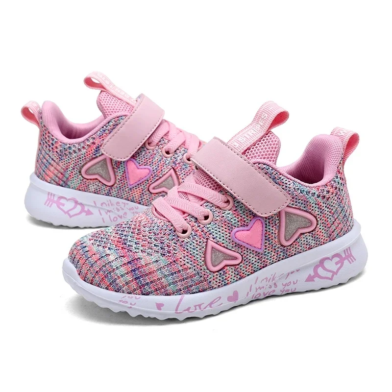 2025 Girls Casual Shoes Light Mesh Sneakers Kids Summer Children Autumn Tenis Cute Sport Cartoon Female Running Sock Footwear 8