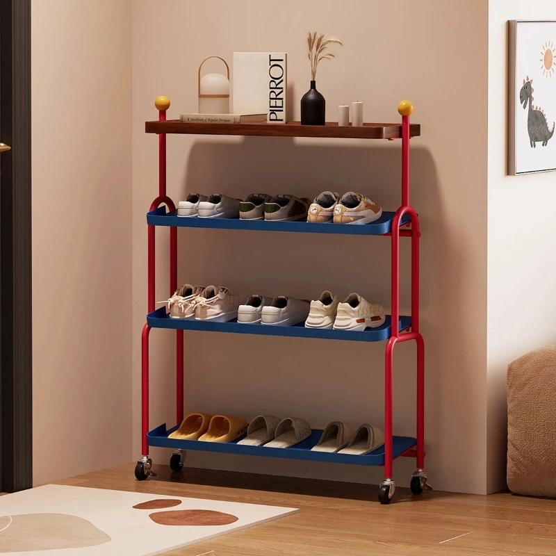 

Полка для обуви с допамином в стиле INS, многоуровневый органайзер для прихожей большой емкости, портативная передвижная полка для хранения обуви для декора спальни
