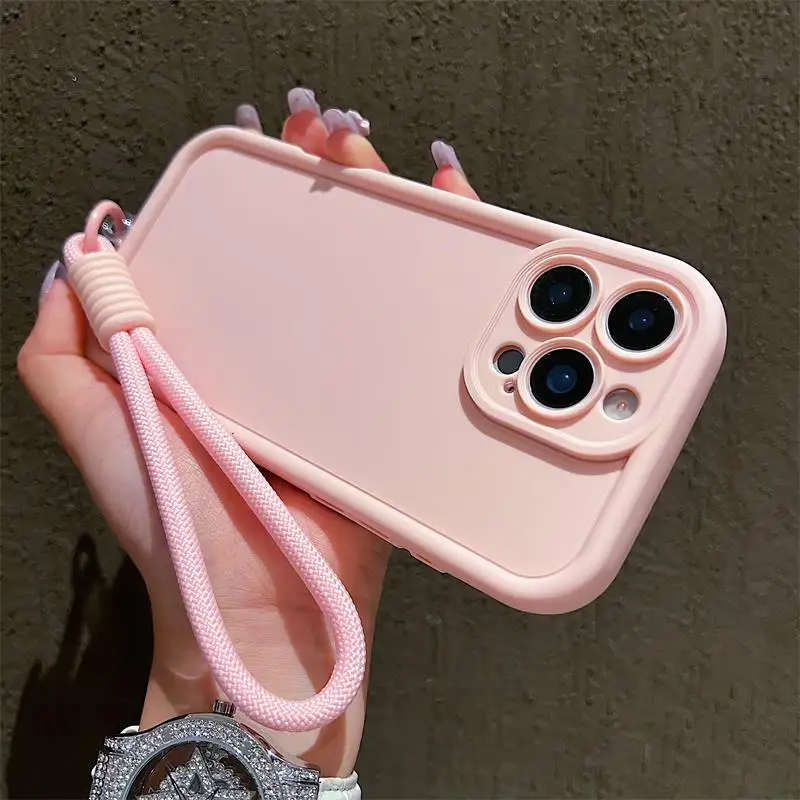 Luxuriöse, farbenfrohe Handyhülle mit Trageschlaufe für iPhone 18 17 16 15 14 13 12 11 Pro Max 16E X XR XS 7 8 Plus, stoßfeste, weiche Hülle – Detail 6