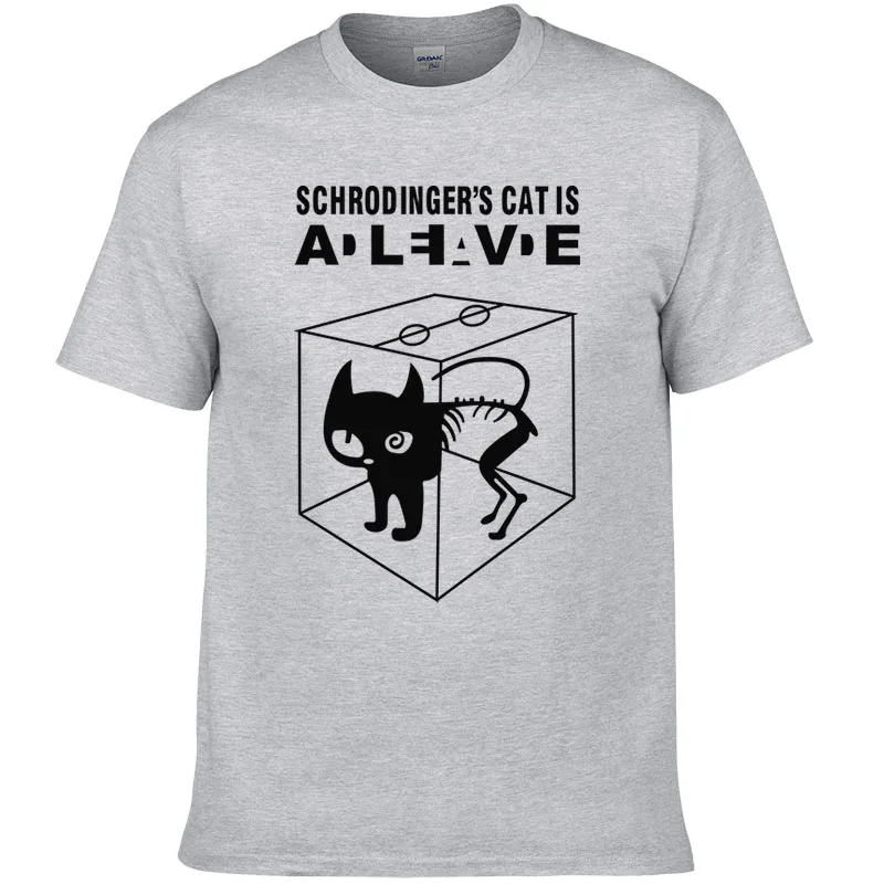 2024 summer cotton Schrodinger's Cat printed short sleeves men T shirt casual tees The Big Bang Theory mens T-shirt #247