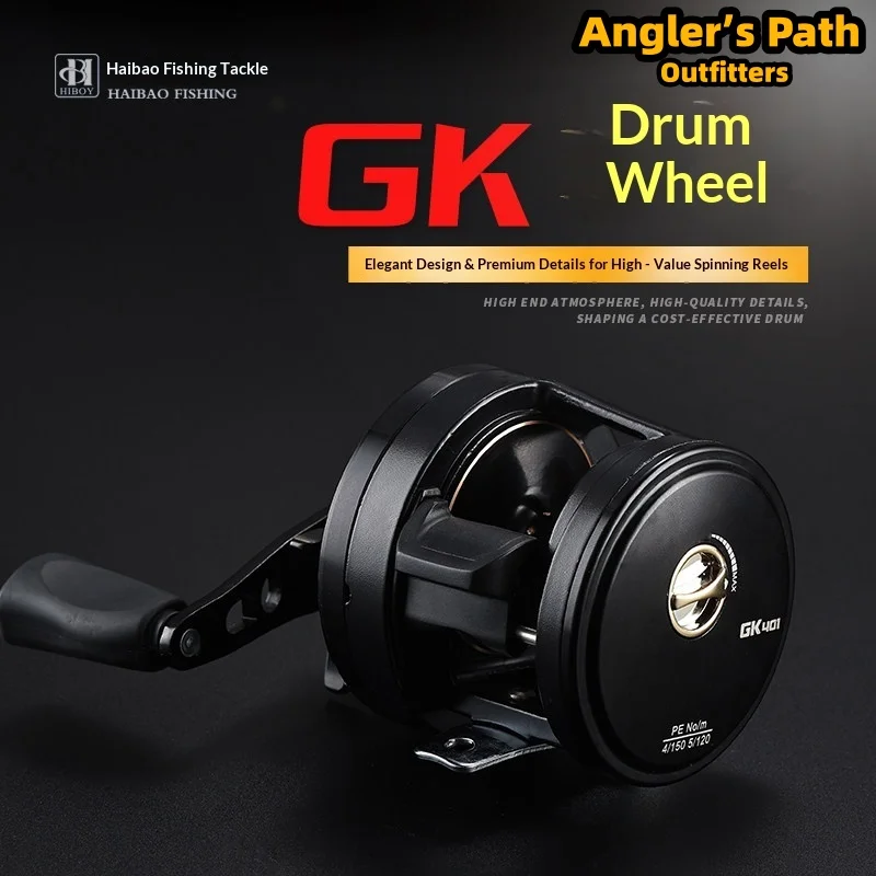 Hiboy Saber Black Magic GK400 Металлическая катушка для дальнего заброса с магнитным тормозом, барабанная катушка для приманок, для морской рыбалки, прочная снасть.