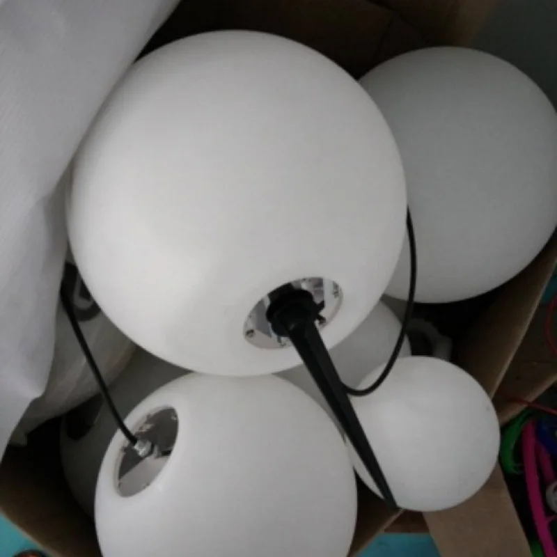 LED كرة مضيئة ضوء الحديقة ضوء في الهواء الطلق مقاوم للماء بولي ايثيلين دوران صب الكرة ضوء الإضاءة الملونة حديقة الأراضي الزخرفية