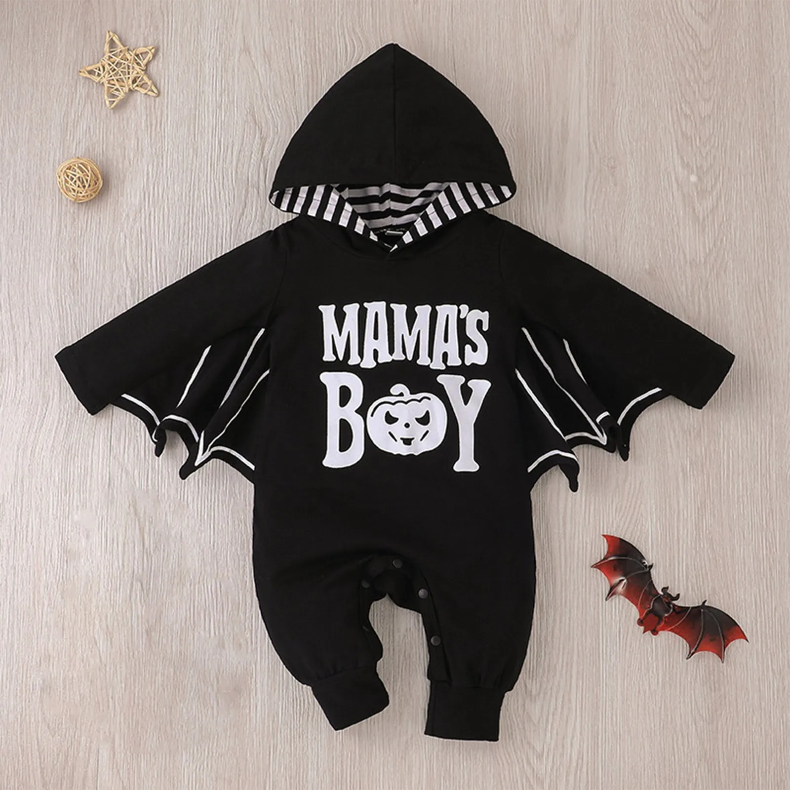 Recém-nascido Halloween Traje para Bebês Meninos e Meninas, Conjunto de Roupas Romper, Bat Suit para Criança, Performance Bat Clothes, Quente