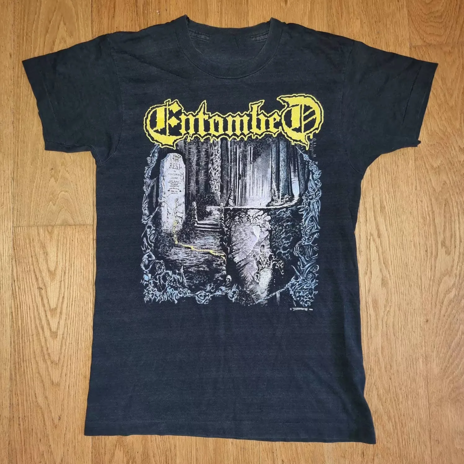 Vtg Entombed Band White Size S To 5Xl T Shirt Ac1046