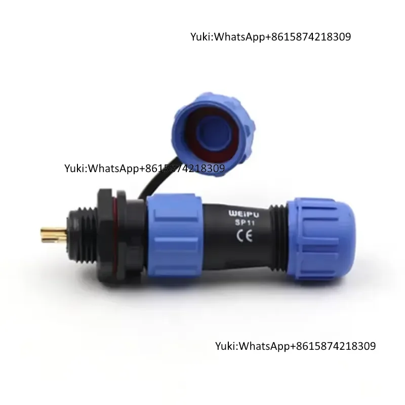 IP68 Waterproof Weipu SP11 2Pin 3Pin 5Pin Male Female Industrial Circular Plug Power Cable Connector for Electrical Equipment