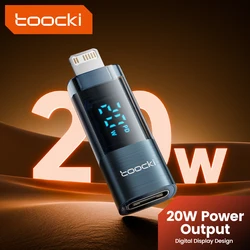 Toocki USB C OTG to Lighting Adapter for iPad Air Digital Display 27W Fast Charging OTG Converter for iPhone 14 13 iP Interface