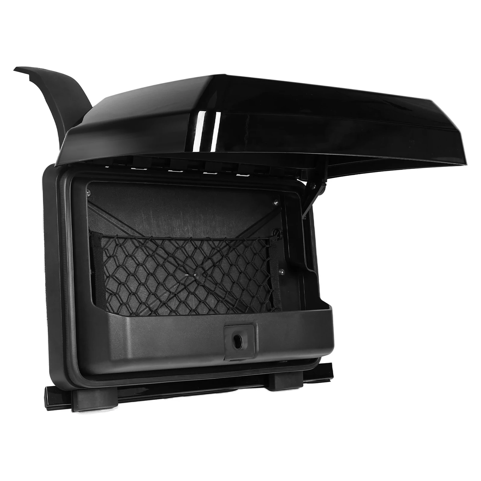 Kotak Peralatan Samping Mobil Hitam Mengkilap dengan Kunci, Kotak Penyimpanan Samping Otomatis Anti Karat untuk Land Rover Defender 2020-2024