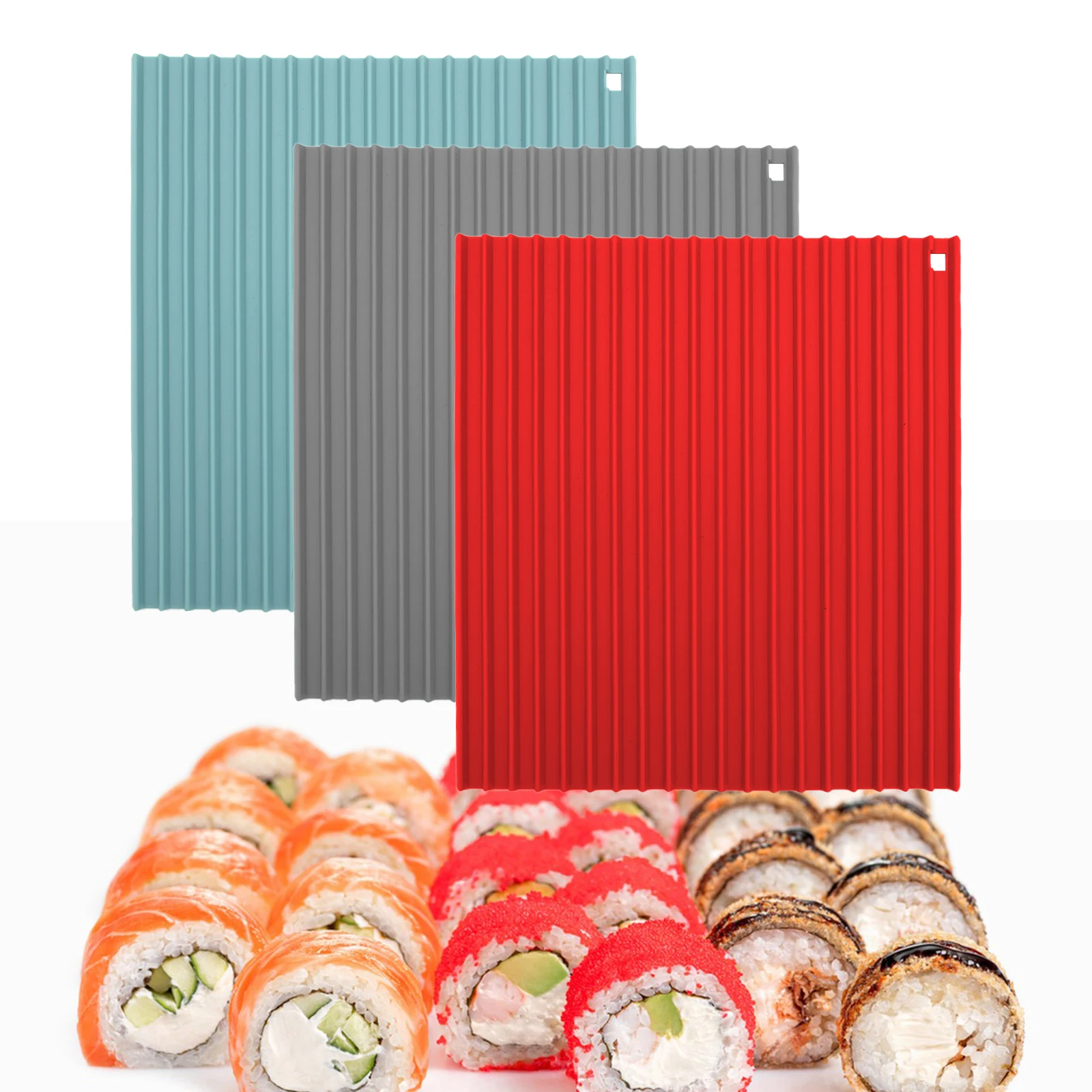 1pc-Silicone Sushi Making Mat Home Sushi Rolling Tool Non-Stick Sushi Rolling Mat