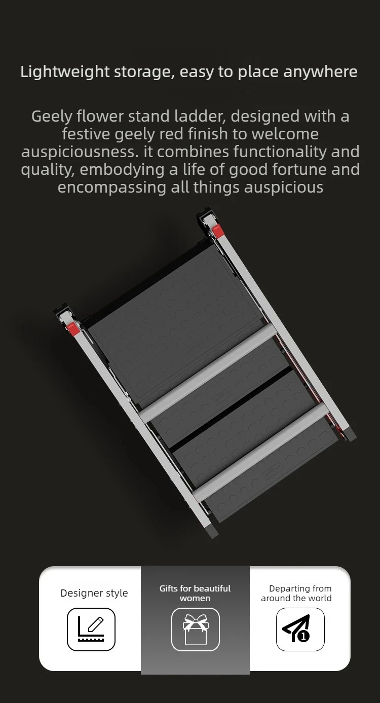 Thickened Two-step Straight Ladder Household Folding Ladder Stool Outdoor Car Washing Ladder Indoor Kitchen A-frame