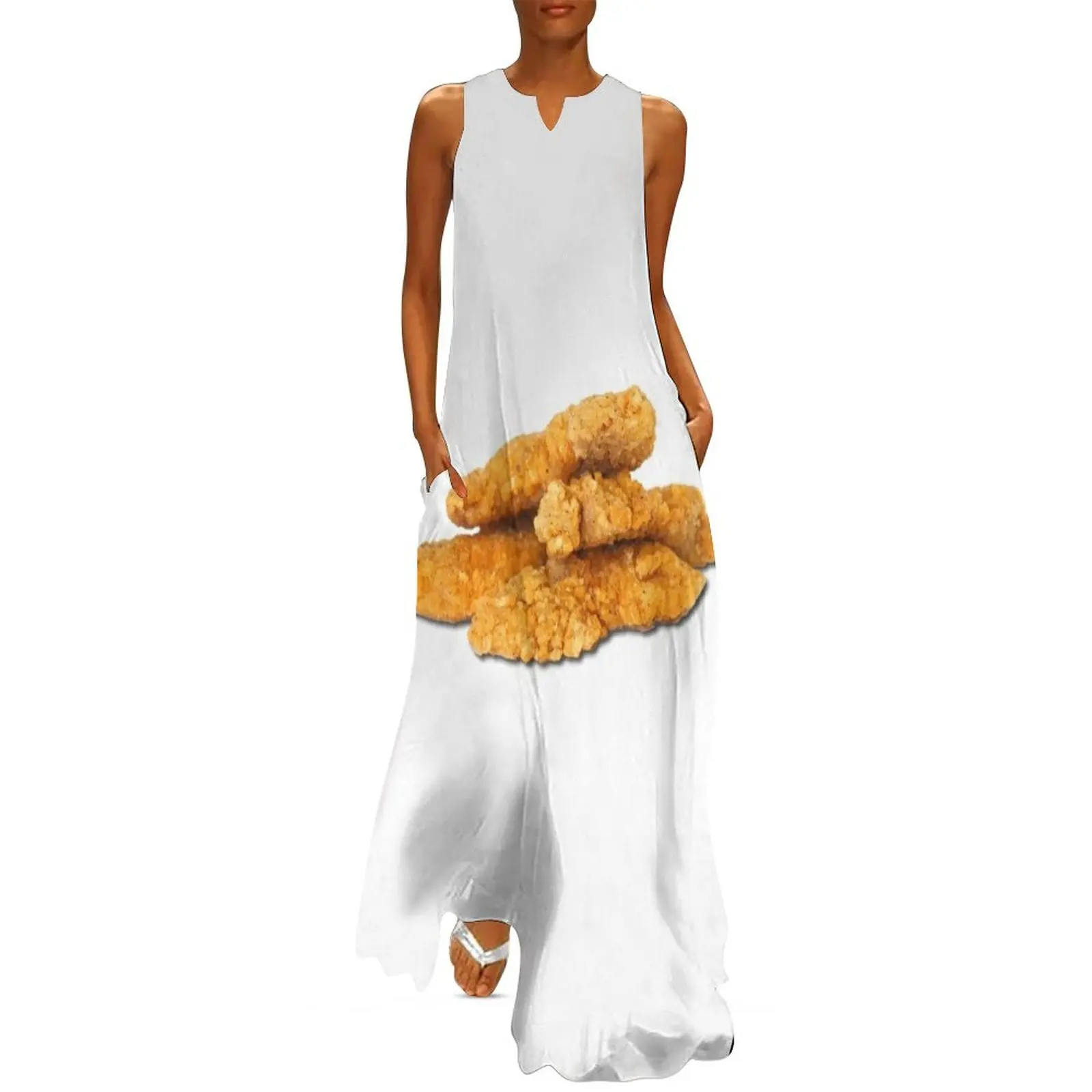 Chicken Tenders Long Dress evening dress woman beach dresses Dress