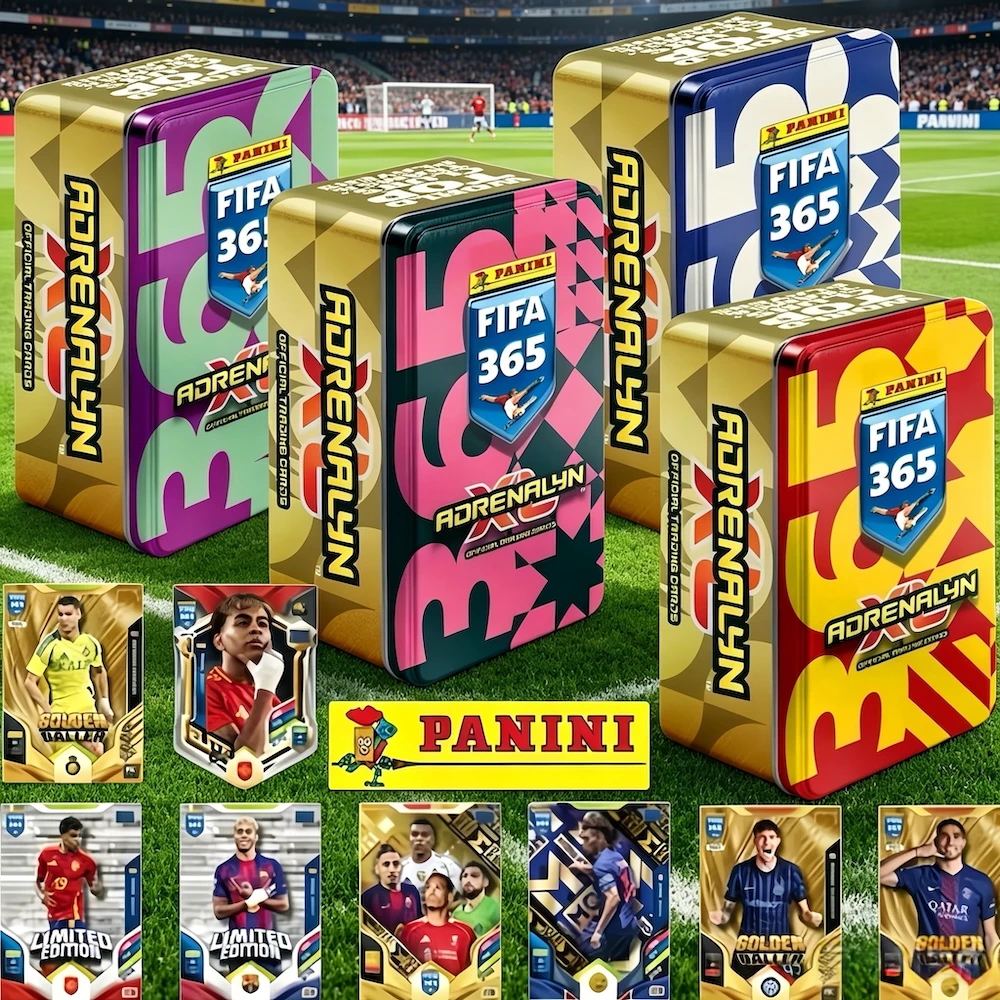 Tarjetas de Fútbol Metálicas Panini Adrenalyn XL FIFA 365 2026, 36 Tarjetas Coleccionables + 3 Tarjetas Raras de Edición Limitada