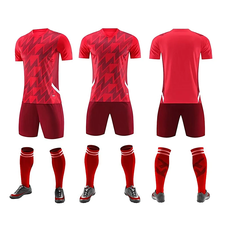 Soccer Jersey Men Children Sports Wear Breathable Running Sets Men Boys Football Sport Uniforms Sets