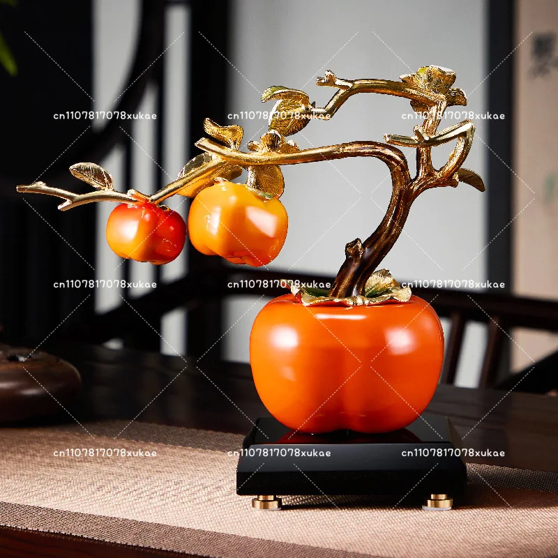 高級品はすべてうまくいきます。柿の飾り、幸運のリビングルームの入り口、新しい中国のワインキャビネットの装飾