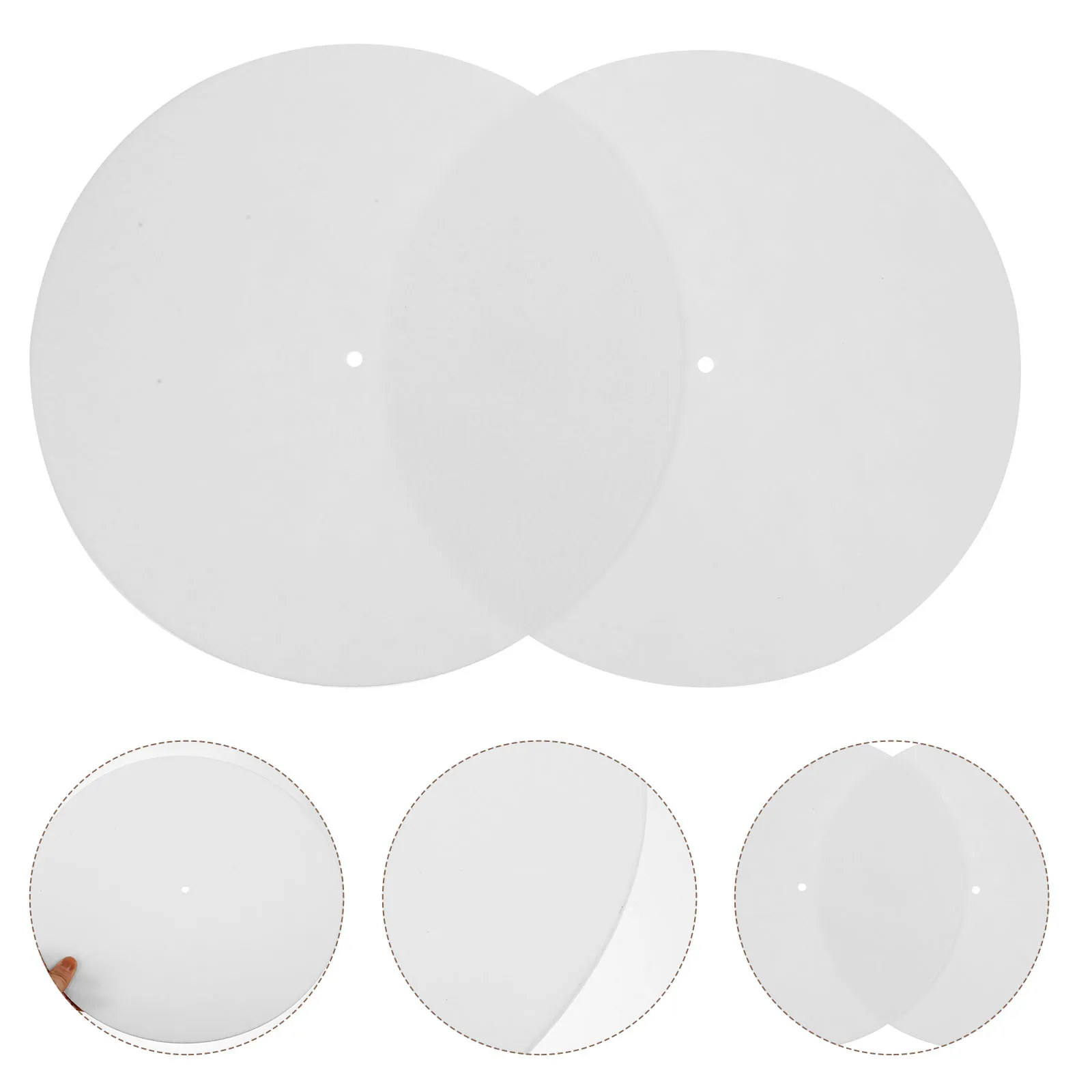 2 Pezzi Tappetini in Feltro per Giradischi di Alta Qualità per Dischi in Vinile Migliorano la Chiarezza del Suono Riducono il Rumore di Sfondo Non Danneggiano