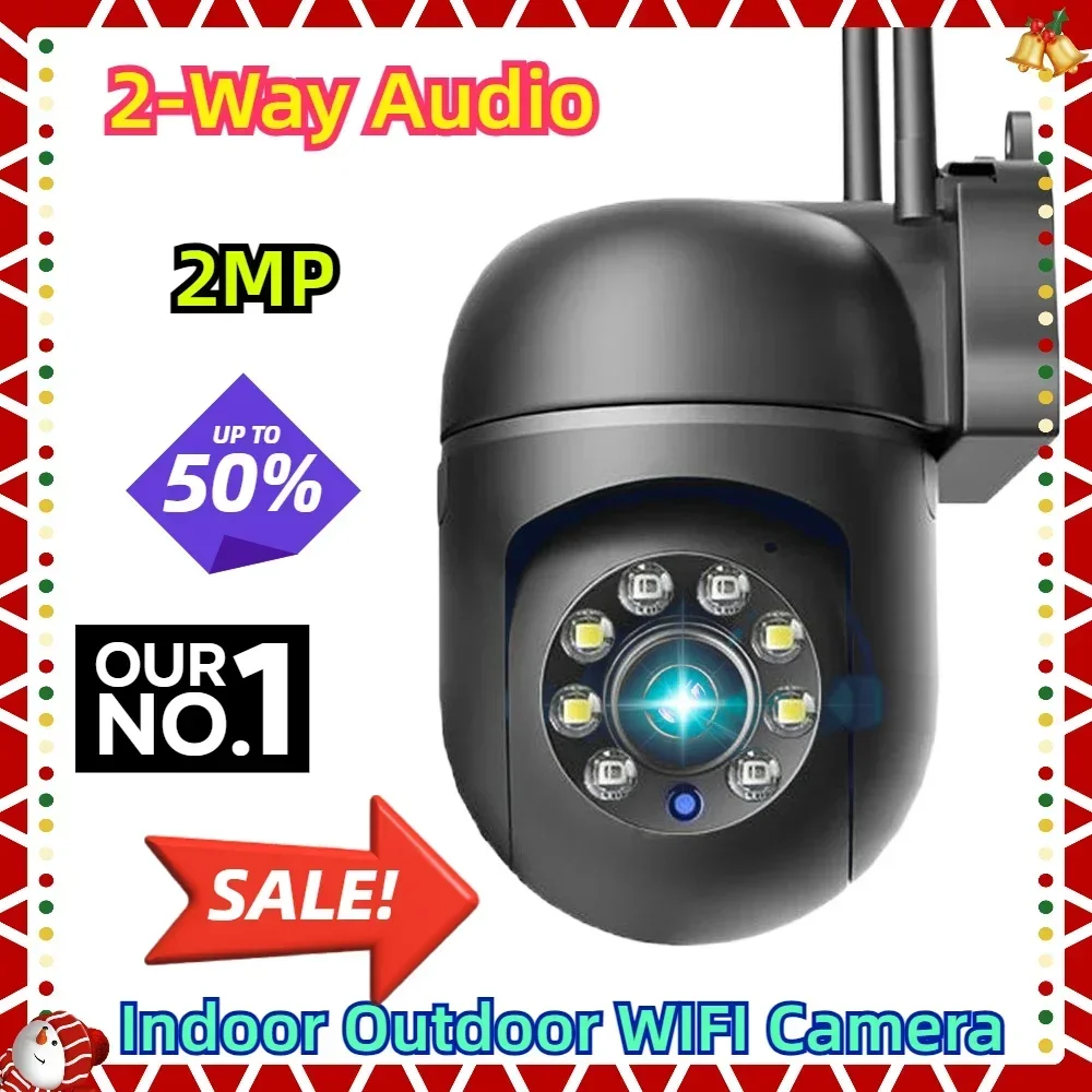 

2MP Indoor Outdoor WIFI Camera PTZ Auto Tracking 2-Way Audio Wireless Security IP Cameras 5Ghz Video Surveillance CCTV Cameras