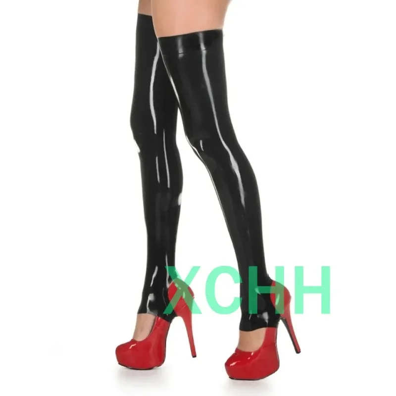

Handmade Women Sexy Costumes Latex Stockings Socks Fetish Long Step Foot