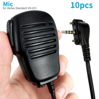 10pcs Handheld Speaker Microphone PTT Mic for Vertex Standard VX-160 VX-231 EVX-531 VX-350 VX-354 VX-400 Walkie Talkie Accessory