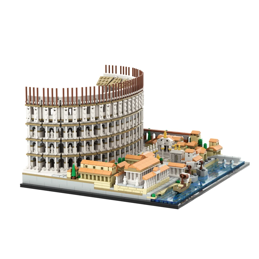 Moc Colosseum Building Blocks Ancient Coliseum Architecture Model Sets of DIY Toys For Kids Children Birthday Gift Adult Toys