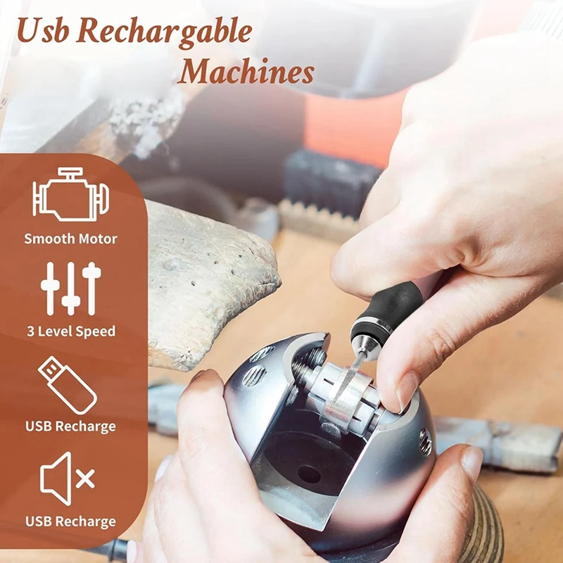 قلم نقش جديد 2025 مع 37 بت، أداة نقش لاسلكية قابلة لإعادة الشحن عبر USB، حفارة دوارة محمولة ذاتية الصنع