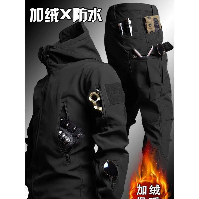 

Водонепроницаемая дышащая куртка, тактическая универсальная куртка-карго, ветрозащитная куртка для пешего туризма, альпинизма, техническое софтшелл, военное пальто