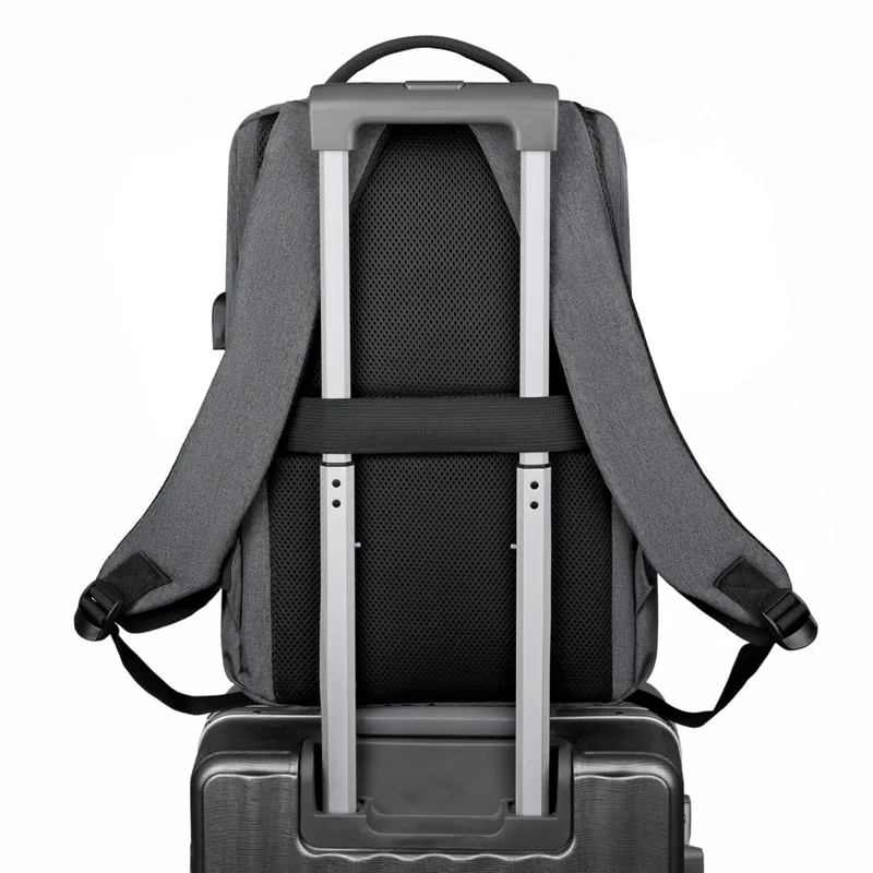 

Multipurpose business commute simple backpack men's backpack 15.6 inch laptop backpack printed logo