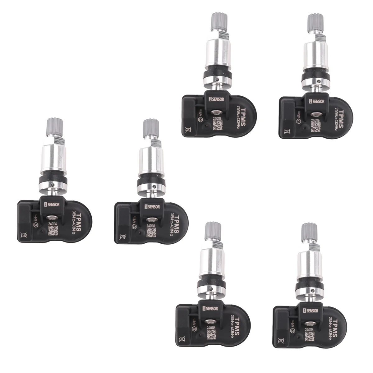 6Pcs Programmable TPMS Sensor 433MHz 315MHZ Tire Pressure Sensor Universal 2 in 1 For- MX-Sensor Monitoring System