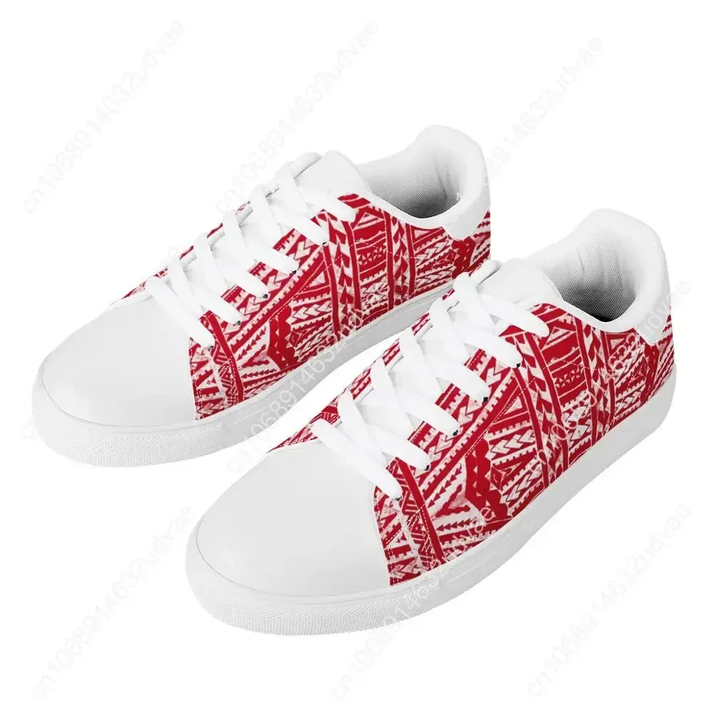 Polinezyjski Samoa Tribal Sia czerwony trampki na płaskiej podeszwie Samoa nadruk Logo modne buty sportowe do chodzenia jasna koszulka dla kobiet buty do biegania