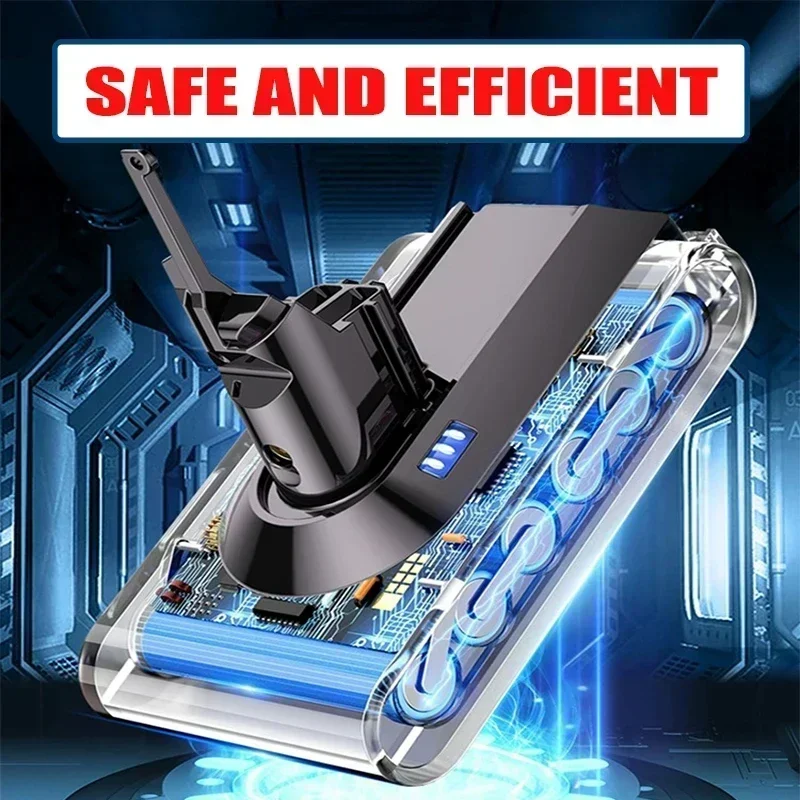 2025 جديد لدايسون 21.6 فولت V7 بطارية دبوس 12800 مللي أمبير ليثيوم لون بطارية قابلة للشحن الحيوان برو مكنسة كهربائية استبدال #2