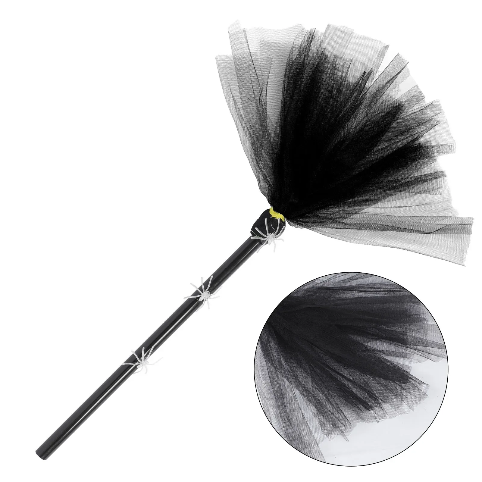

Halloween Broom Witch Party Decor Riding Brooms Wizard Dress up Black Outfit Cosplay Besom Props Small Child