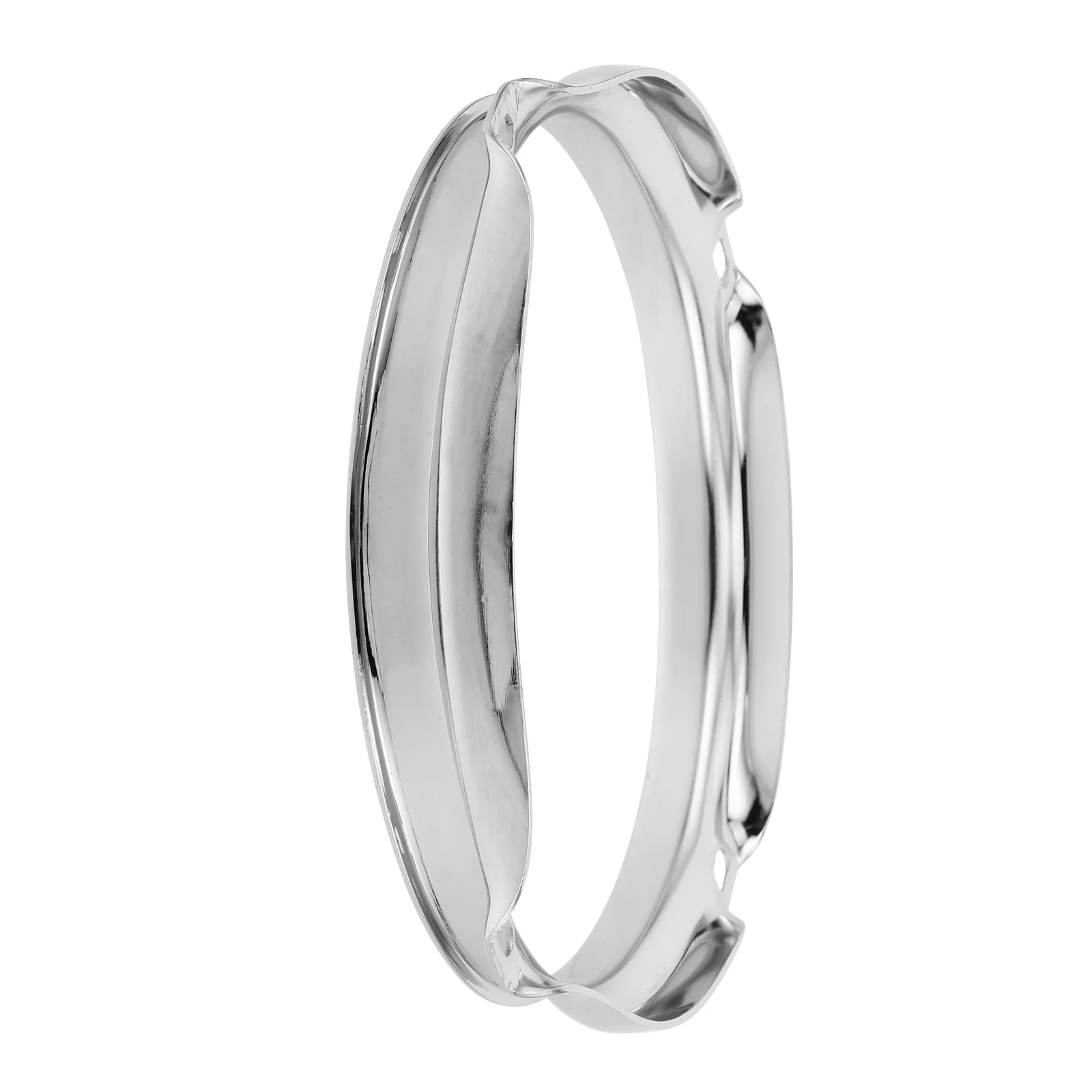 

6 Inch 4 Hole Silver Bass Drum Hoop Saddle Circle Accessories Durable Sound Transmission Precision Design Easy Installation