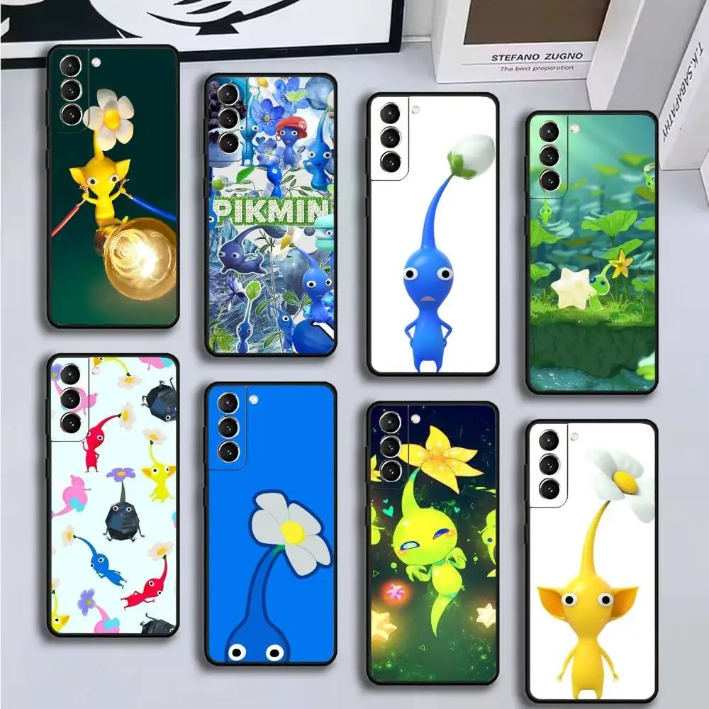 

P-Pikmin 4 Game Phone Case For Samsung GalaxyA13,21s,22,31,32,52,53,71,72,73,Soft Black Cover