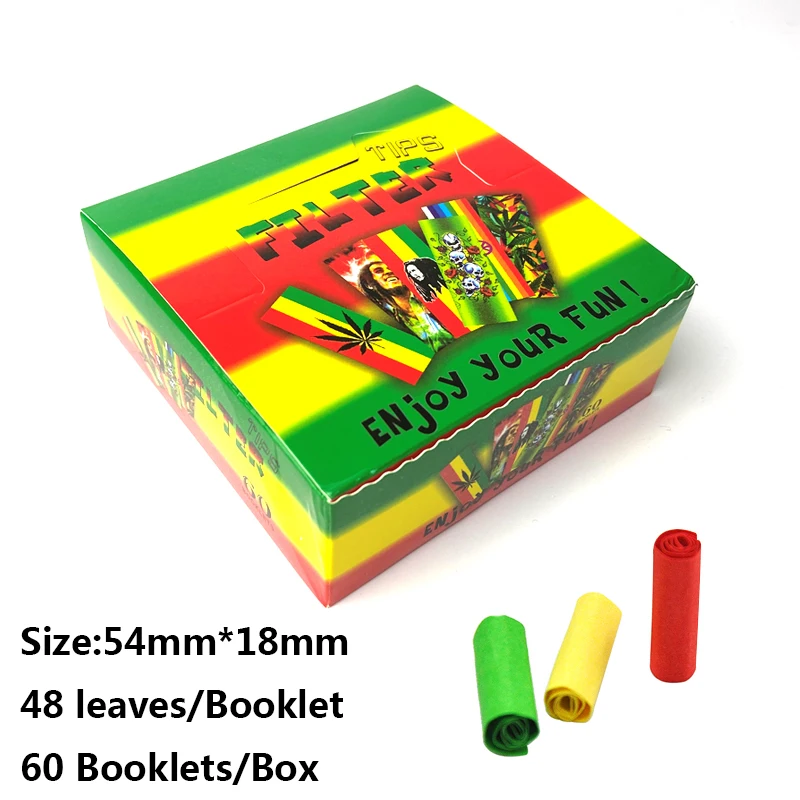1 صندوق نصائح مرشح السجائر ورق لف ورق لف طبيعي غير مكرر لملحقات أنبوب التدخين المدخن