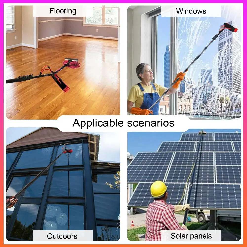 

11pcs Adjustable Solar Panel Cleaning Kit Glass Squeegee Solar Panel Cleaning Brush and Squeegee Lightweight