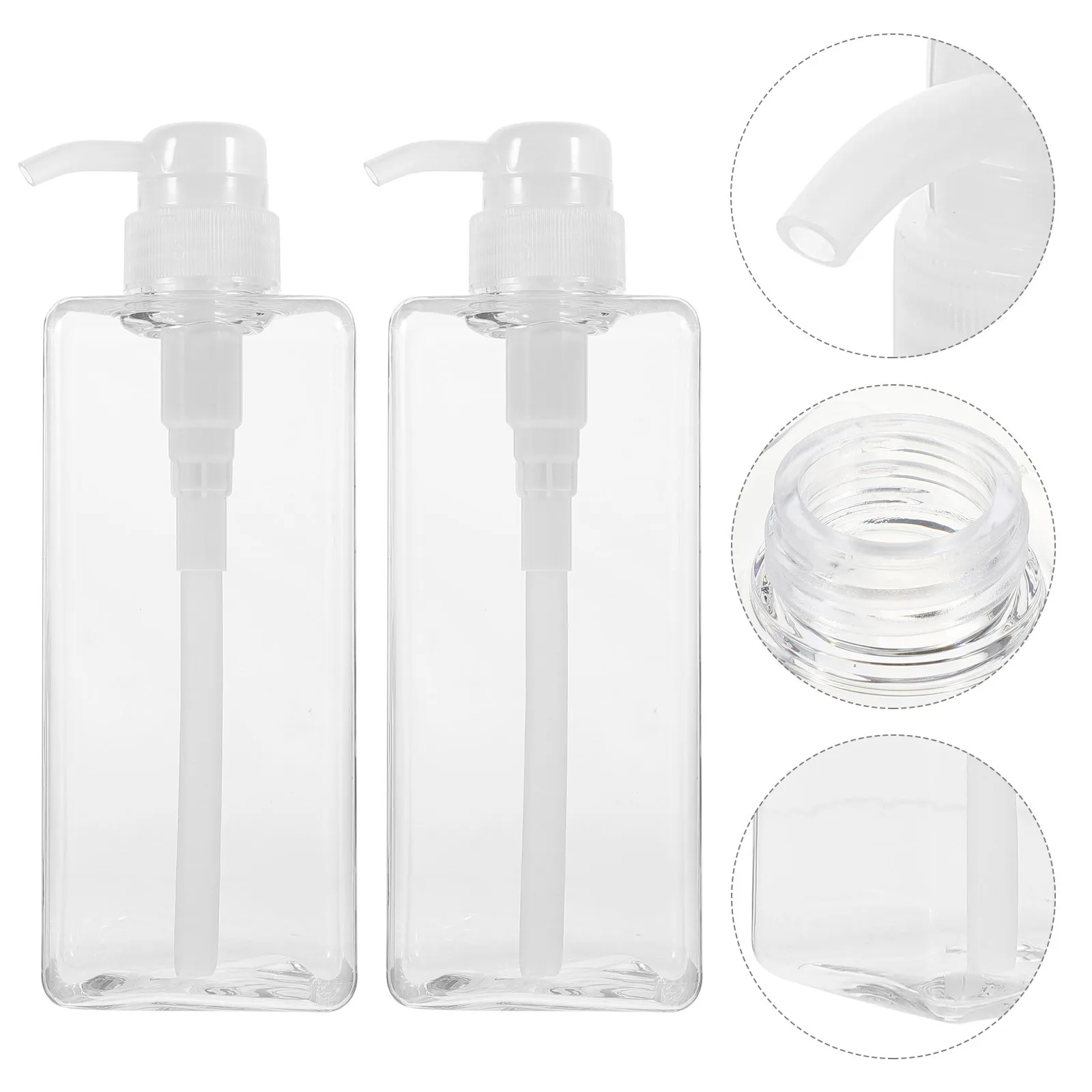 

2Pcs Refillable Lotion Bottle with Pump Petg Press Dispenser for Shampoo Conditioner Body Wash Soap Travel Bathroom Home Use