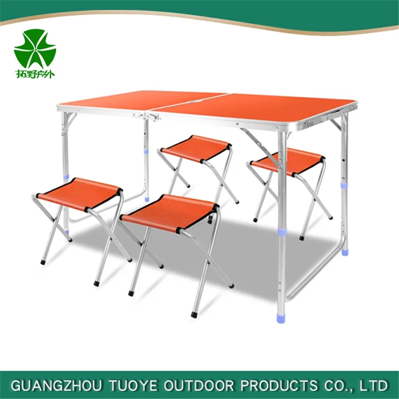 Tuoye Outdoor Portable Foldable Storage Folding Collapsible Camping Camp Picnic Table And Chairs Set For Camping