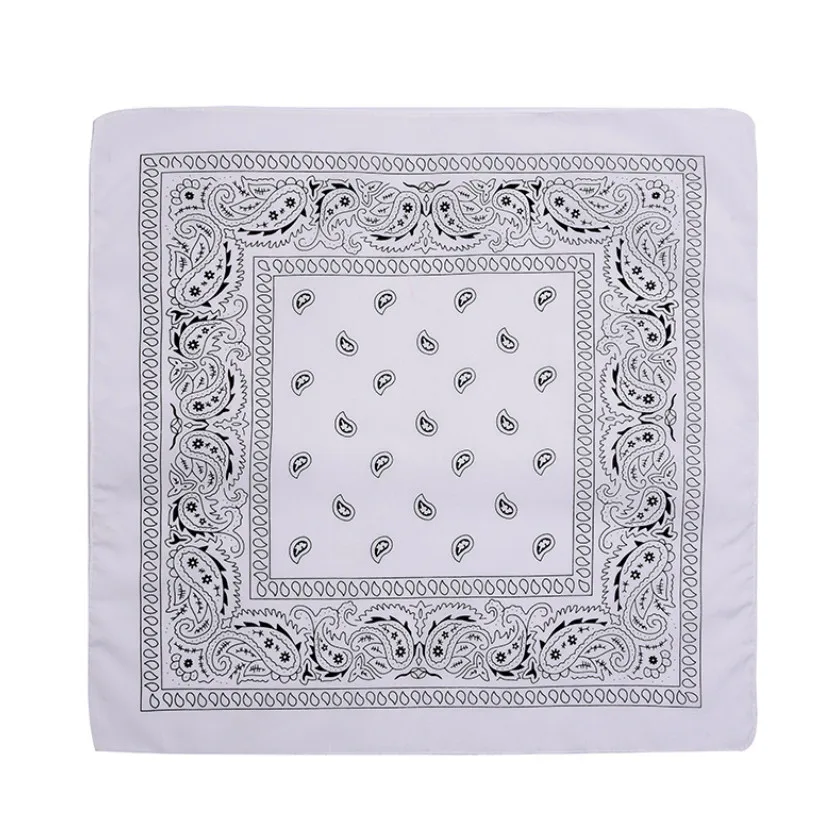 Mode Hip Hop Bandana Kopftuch Unisex Schwarz Haarband Halstuch Kopfbedeckung Handgelenk Wraps Kopf Quadrat Schals Drucken Taschentuch