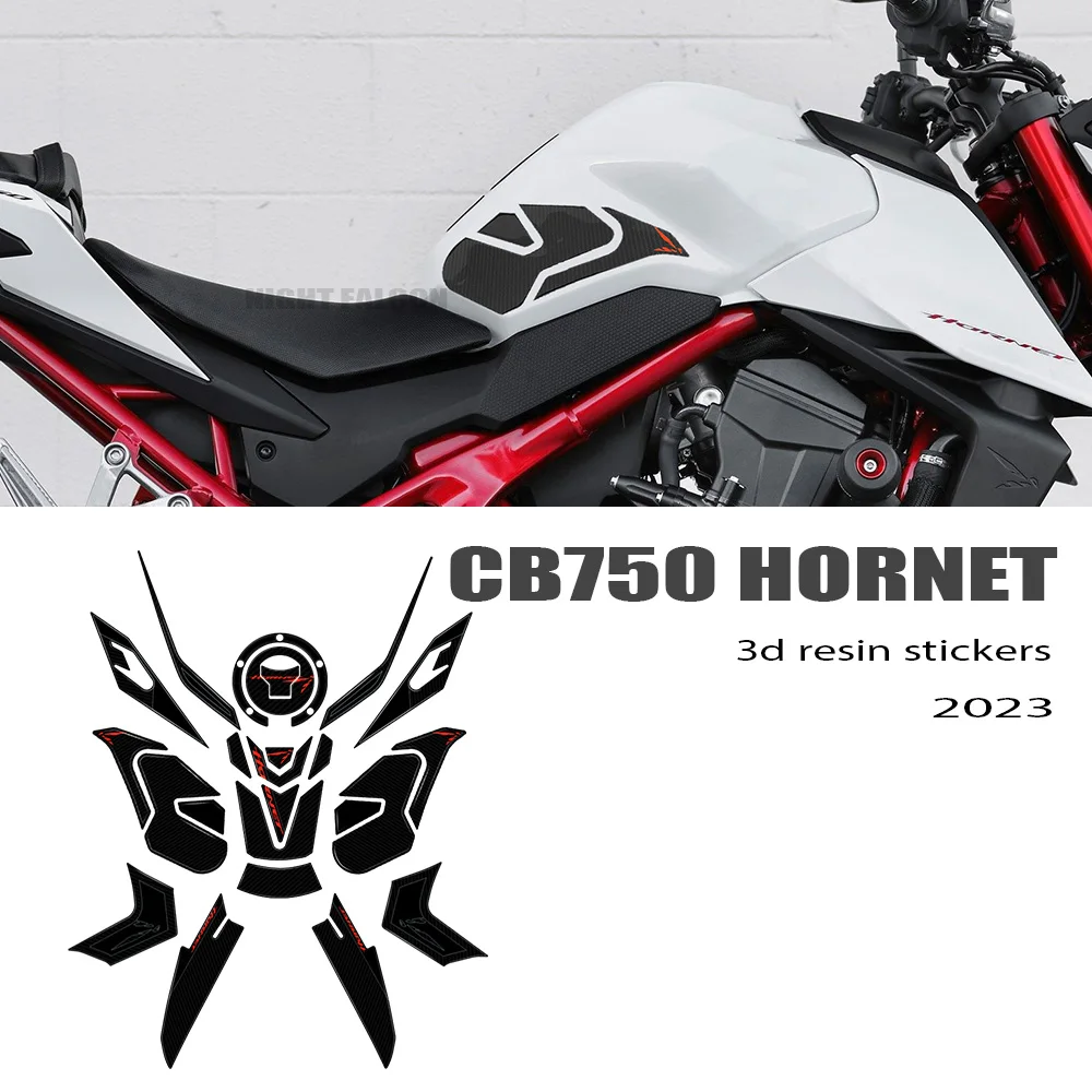 For Honda CB750 CB 750 Hornet 2023 Motorcycle accessories 3D Epoxy Resin Sticker Protection Kit tank pad