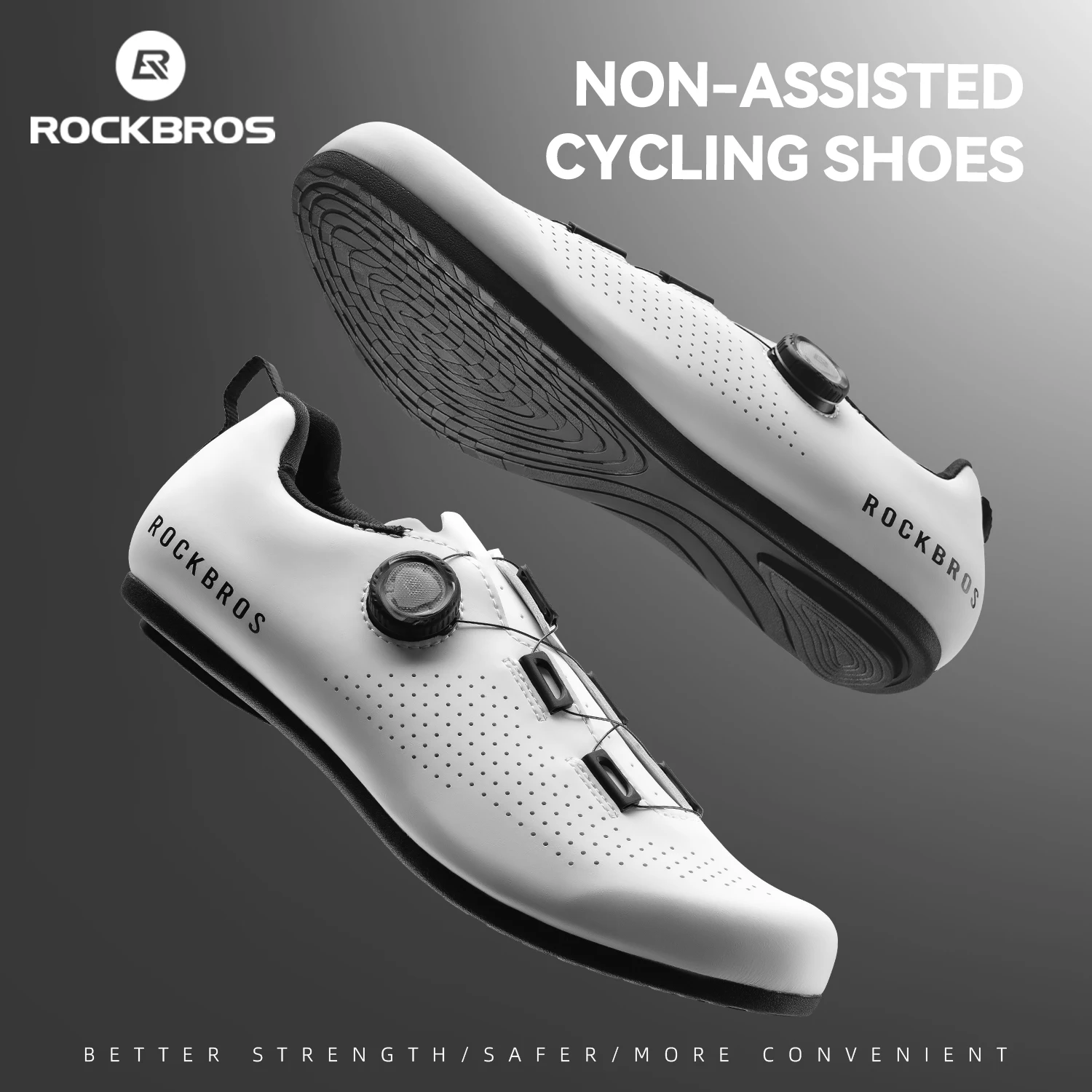

ROCKBROS Professional Cycling Shoes Breathable Flat Non-assistant Cycling Shoes Non-slip Sole ETIE Knob Fastening Cycling Shoes