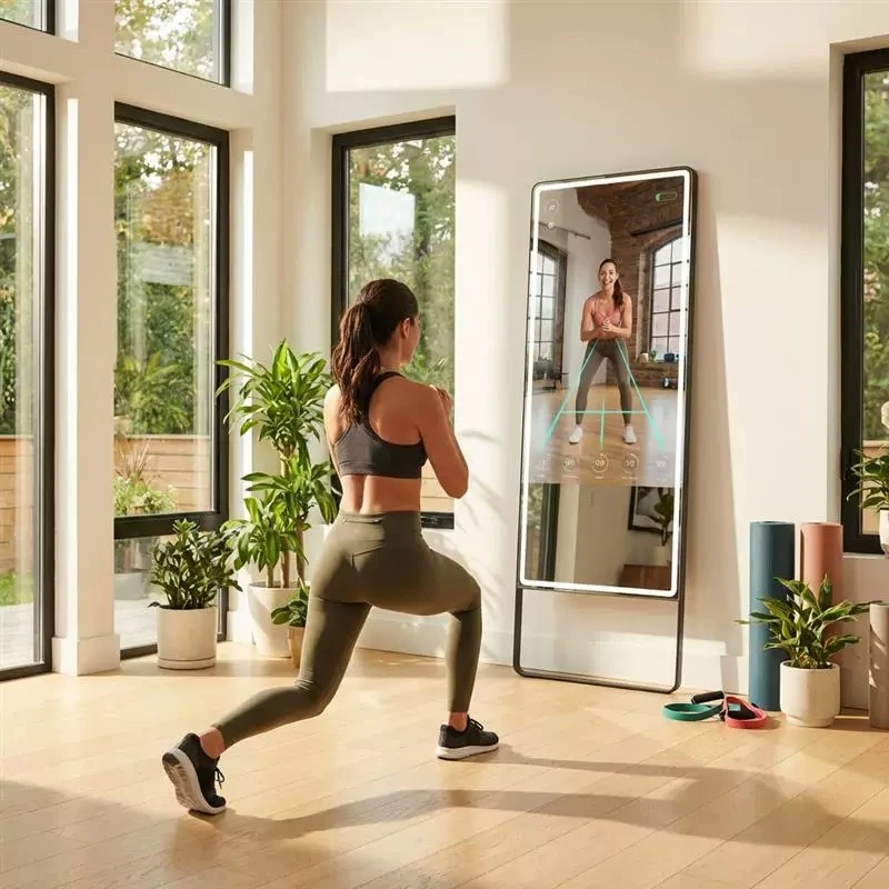 Smart home vertical fitness mirror yoga exercise machine