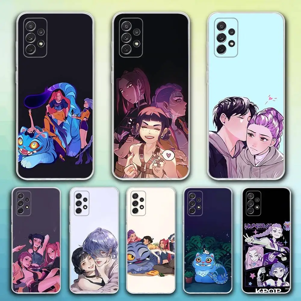 

KPop D-Demon H-Hunters Phone Case For Samsung S30,23,21,22,20, FE lite,S10,9,8,7 PIus Note20ultra Soft Transparent