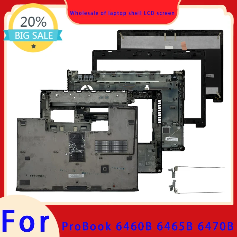 Adecuado para Probook 6470B 6475B 6460B 6465B cubierta trasera de pantalla LCD para portátil/panel frontal/bisagra/carcasa inferior cubierta ABCD para reposamanos