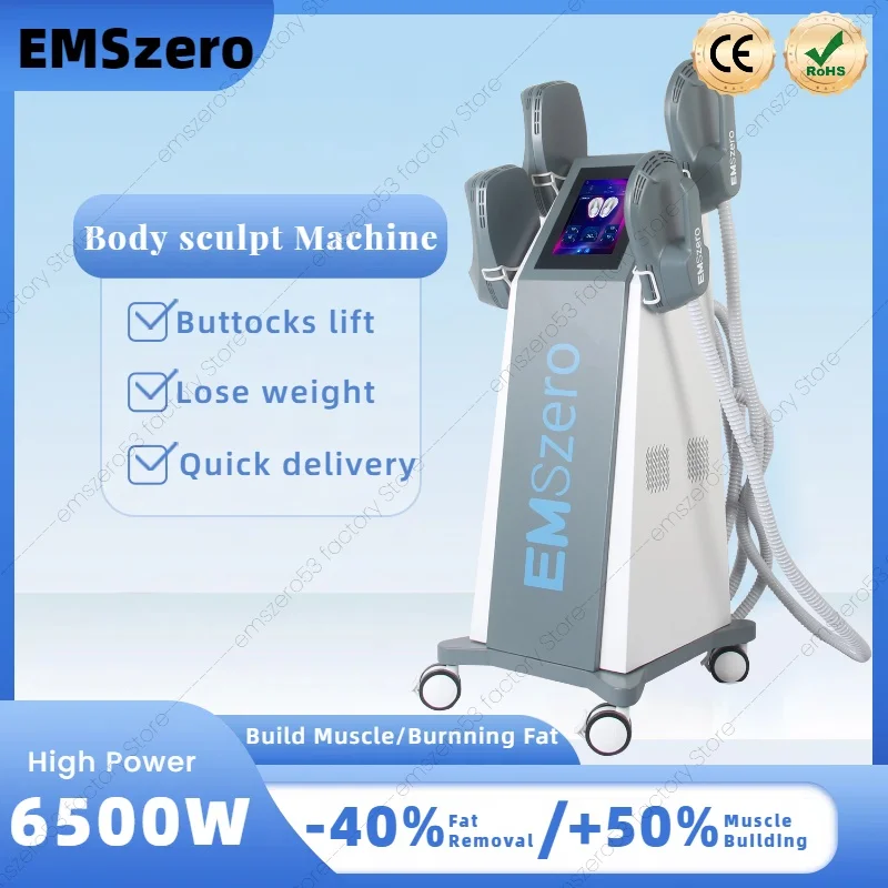 

RF EMS Sculpt Machine New 6500W EMSzero Body Sculpting Muscle Stimulation Fat Slimming 15 Electromagnetic Weight Loss Technology