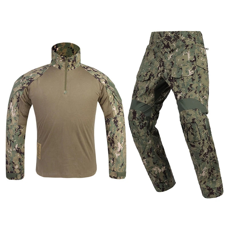 Emersongear Tactical E3 Combat Uniform Sets 2017 Mens Camouflage Suits Outdoor Hunting Shirt Pants Tops Duty Cargo Trouser AOR2