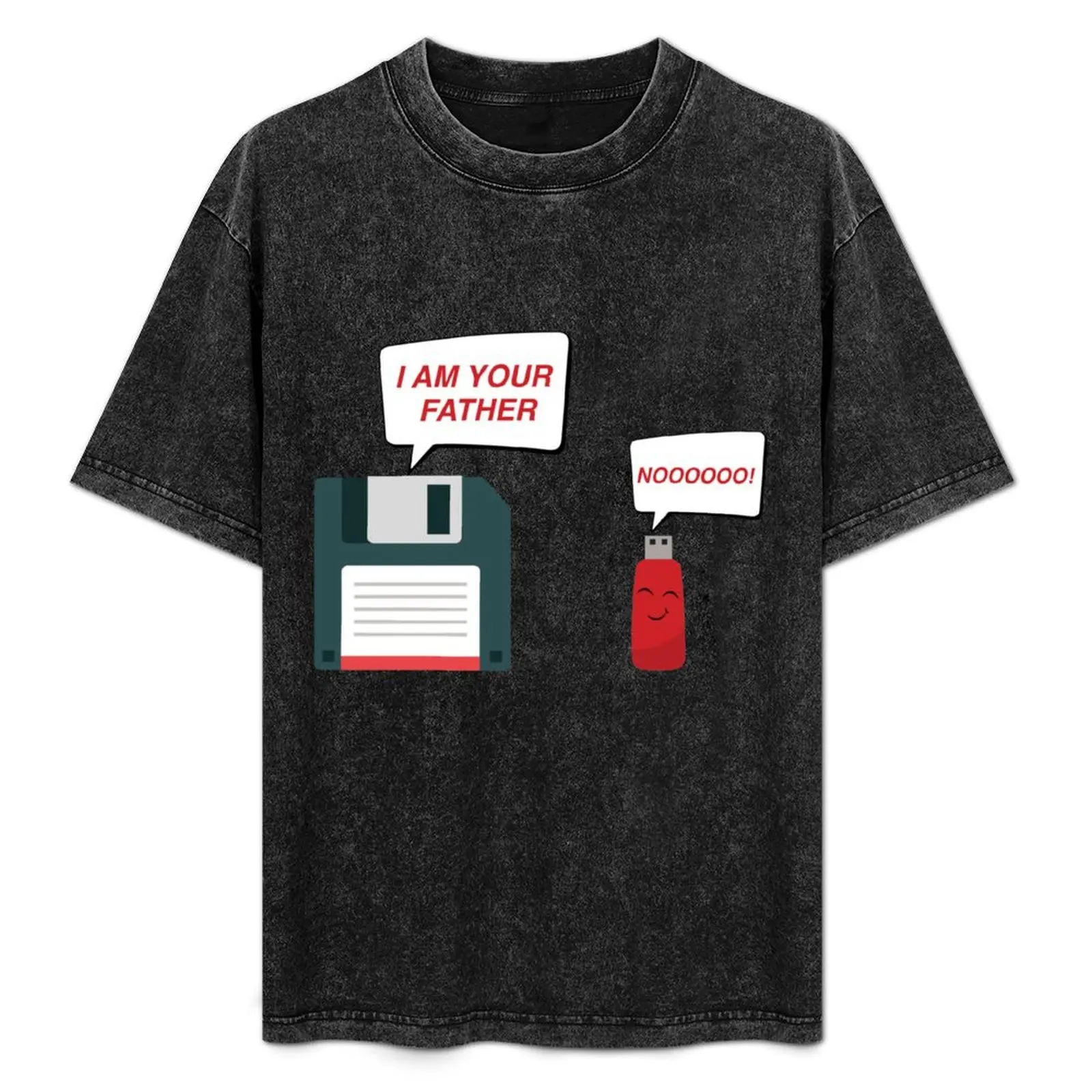 

USB Floppy Disk Funny Geek Computer Nerd T-Shirt Water Resistant Casual T-Shirt