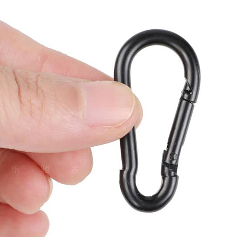 Metal Clip Hooks D Carabiner For Jewelry Making Key Ring DIY Findings Keychain Hooks Connector Climbing accessories