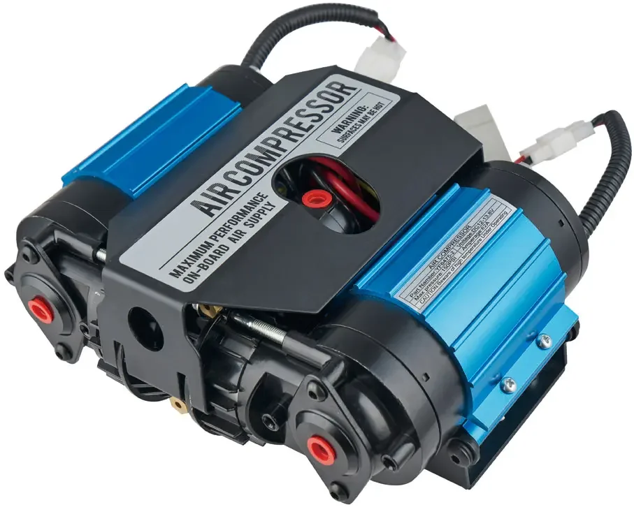 Twin Motor DC12V/24V Car Air Compressor for 4x4 4WD Off-road Truck Vehicle for Air Brake or for Tire Inflation Car Pump Air Ride